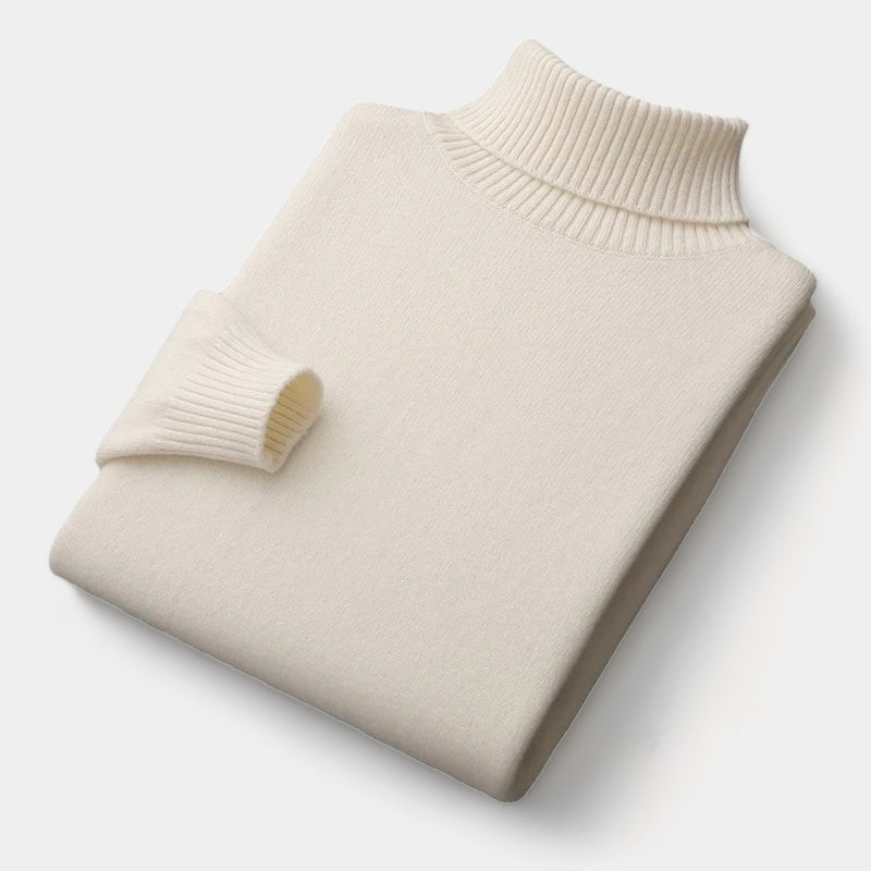 Herren Merino Rollkragenpullover – Klassischer Old Money Stil