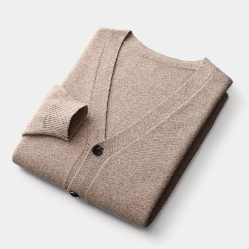 Herren Merino Strickjacke – Cardigan im Old Money Stil