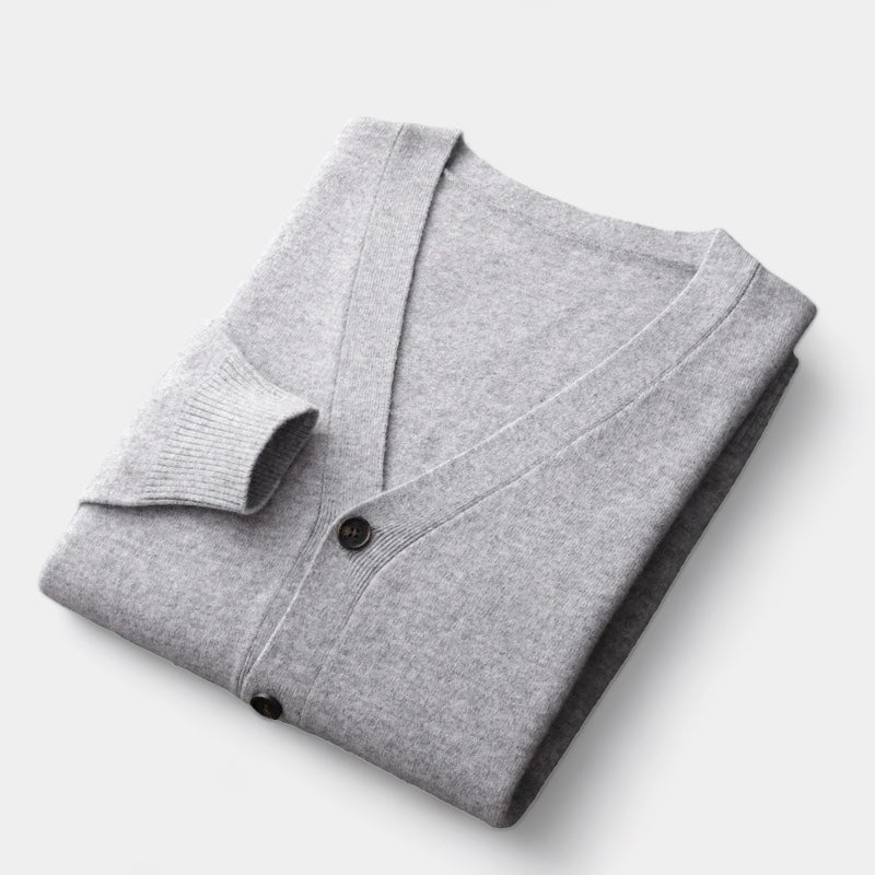 Herren Merino Strickjacke – Cardigan im Old Money Stil