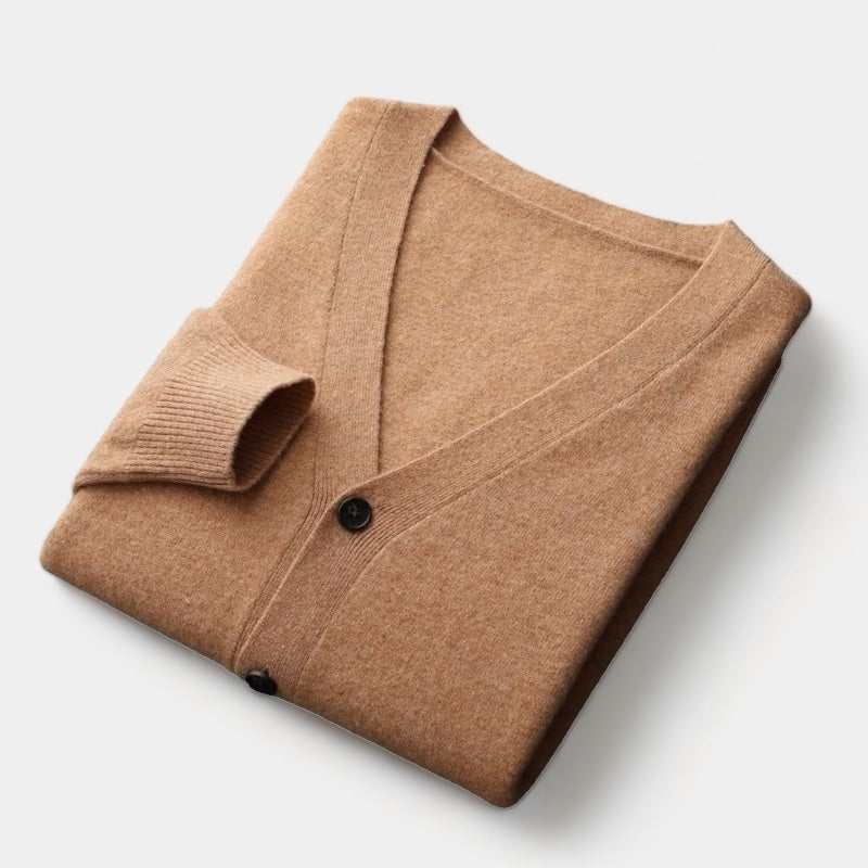 Herren Merino Strickjacke – Cardigan im Old Money Stil