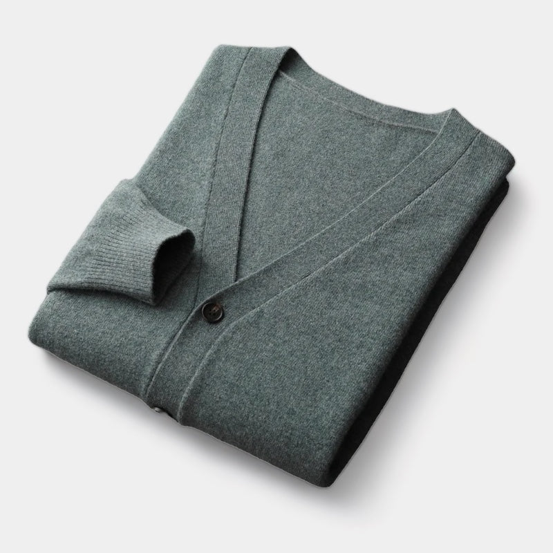 Herren Merino Strickjacke – Cardigan im Old Money Stil