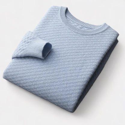 Herren Merino Wollpullover – Kariert im Old Money Stil