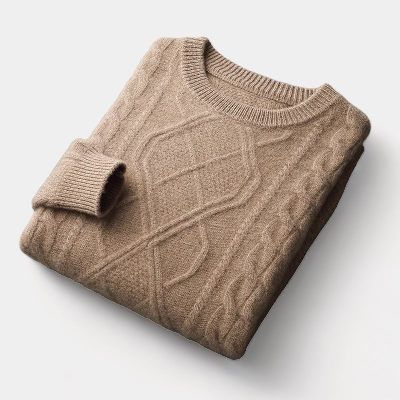 Herren Merino Wollpullover – Klassischer Old Money Stil