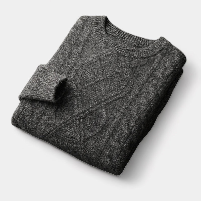 Herren Merino Wollpullover – Klassischer Old Money Stil