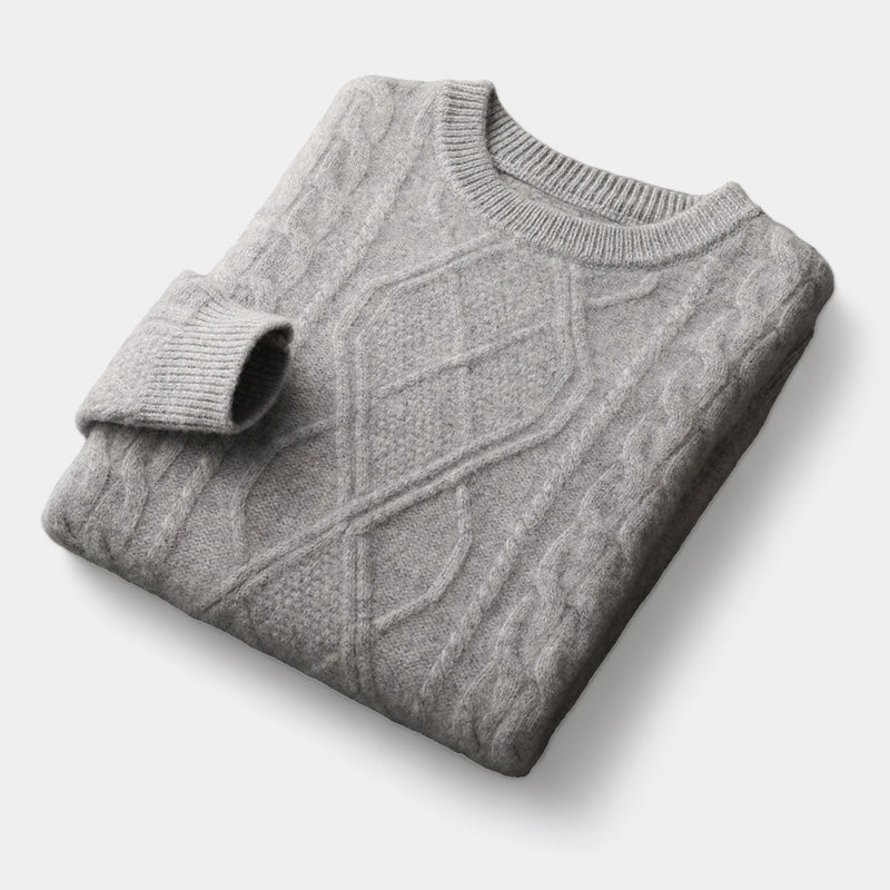 Herren Merino Wollpullover – Klassischer Old Money Stil
