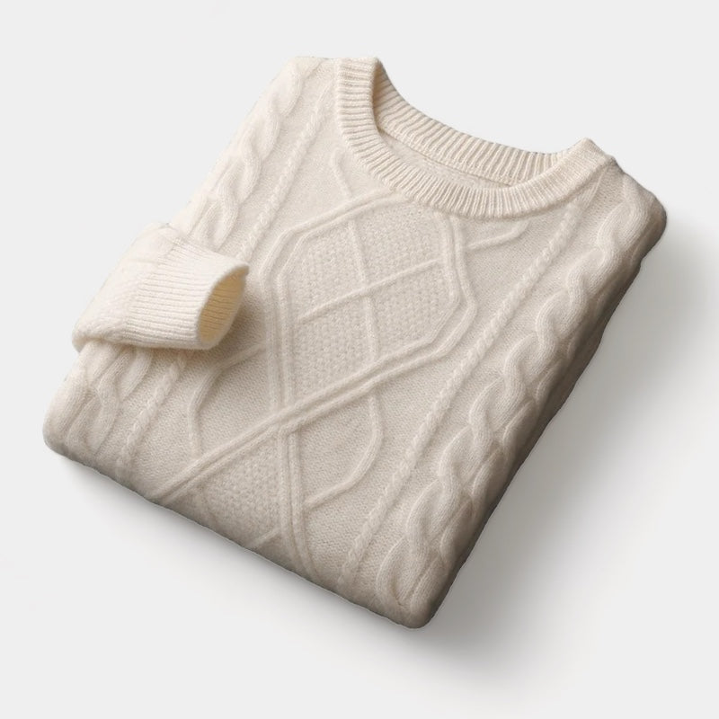 Herren Merino Wollpullover – Klassischer Old Money Stil