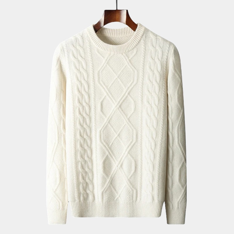 Herren Merino Wollpullover – Klassischer Old Money Stil