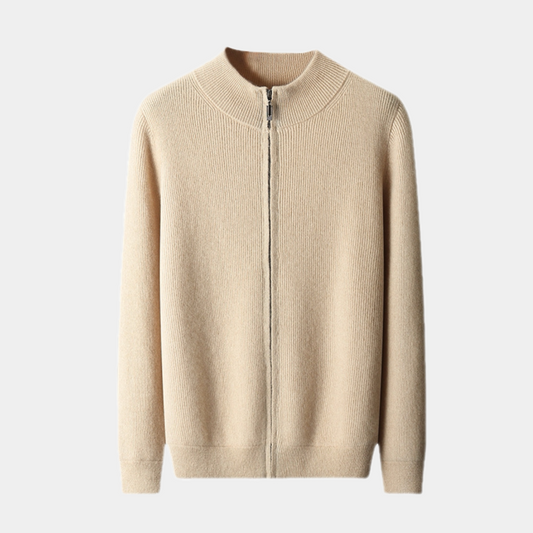 Herren Merino Zip Pullover – Eleganter Old Money Stil