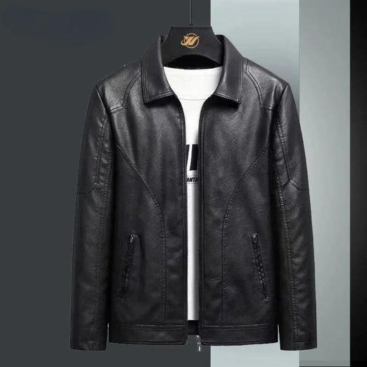 Herren Premium Lederjacke – Klassische Biker Jacke aus Echtleder