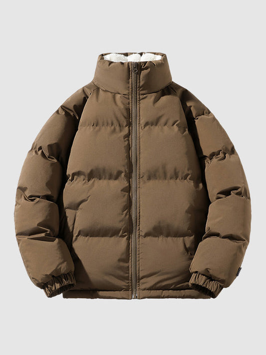 Herren Pufferjacke – Gepolsterte Winterjacke mit Fleecefutter, Warm & Bequem