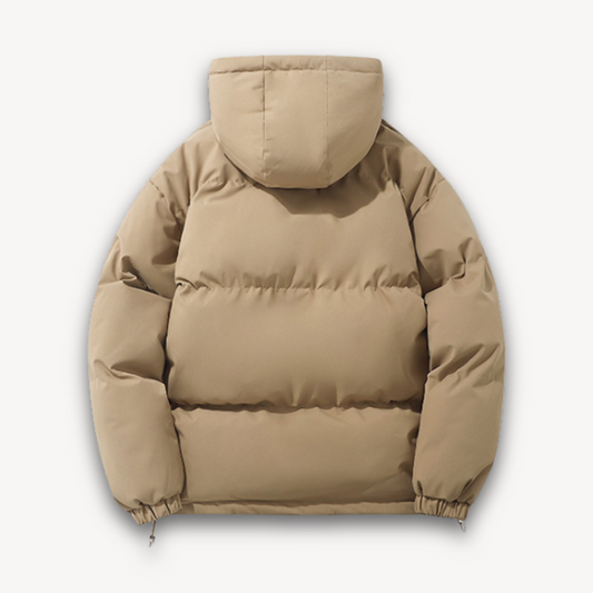 Herren Pufferjacke mit Kapuze – Warme Winterjacke aus leichtem Polyester