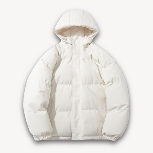 Herren Pufferjacke mit Kapuze – Warme Winterjacke aus leichtem Polyester