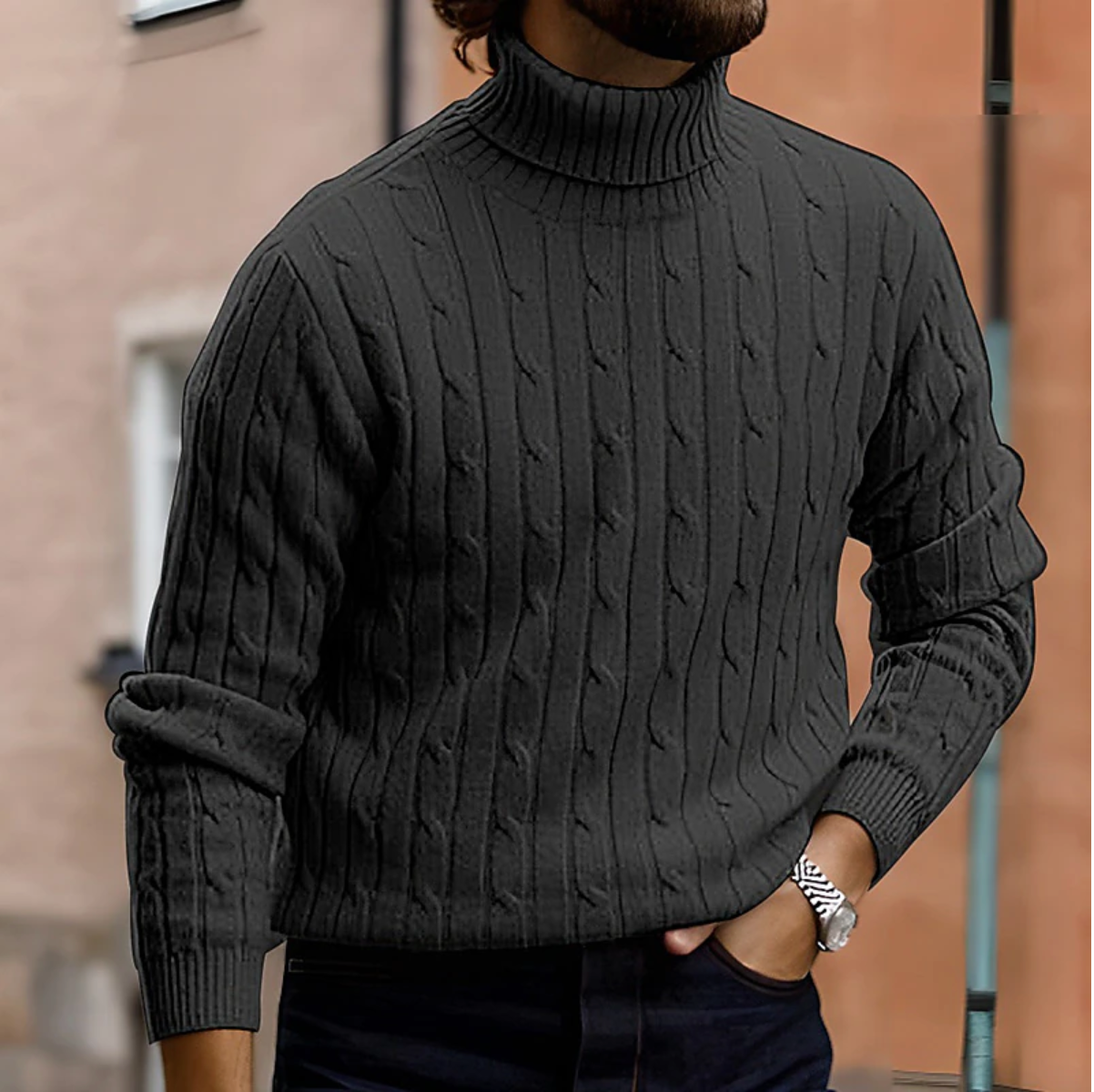 Men's Turtleneck Sweater – Stylish & Modern