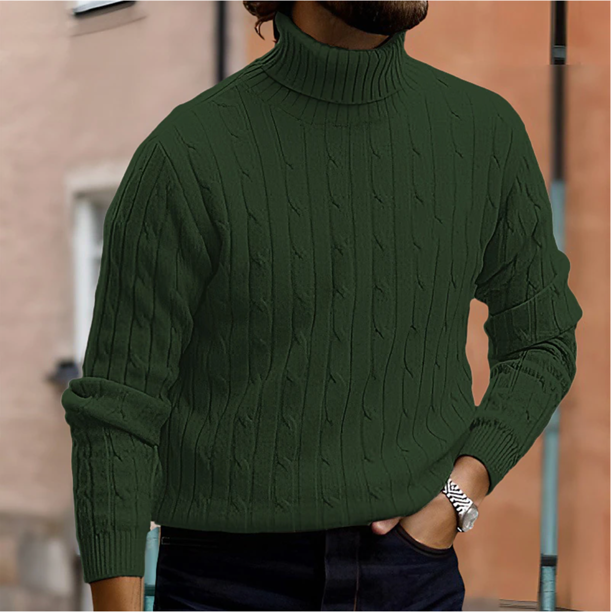 Men's Turtleneck Sweater – Stylish & Modern