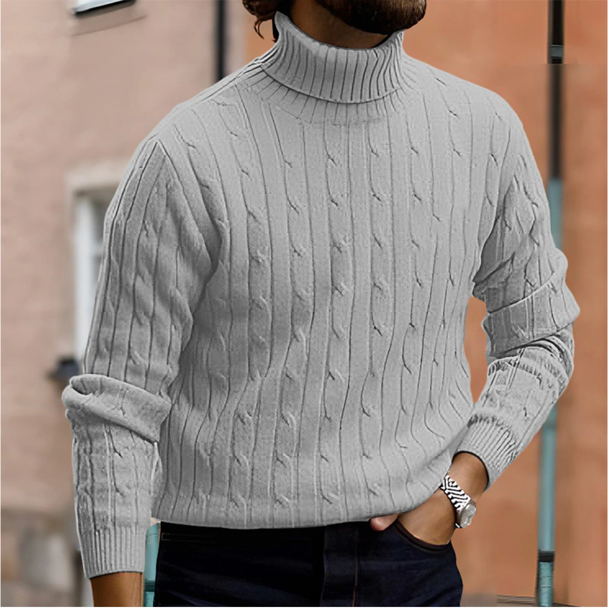 Men's Turtleneck Sweater – Stylish & Modern