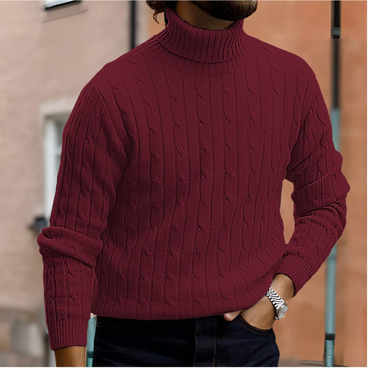 Men's Turtleneck Sweater – Stylish & Modern