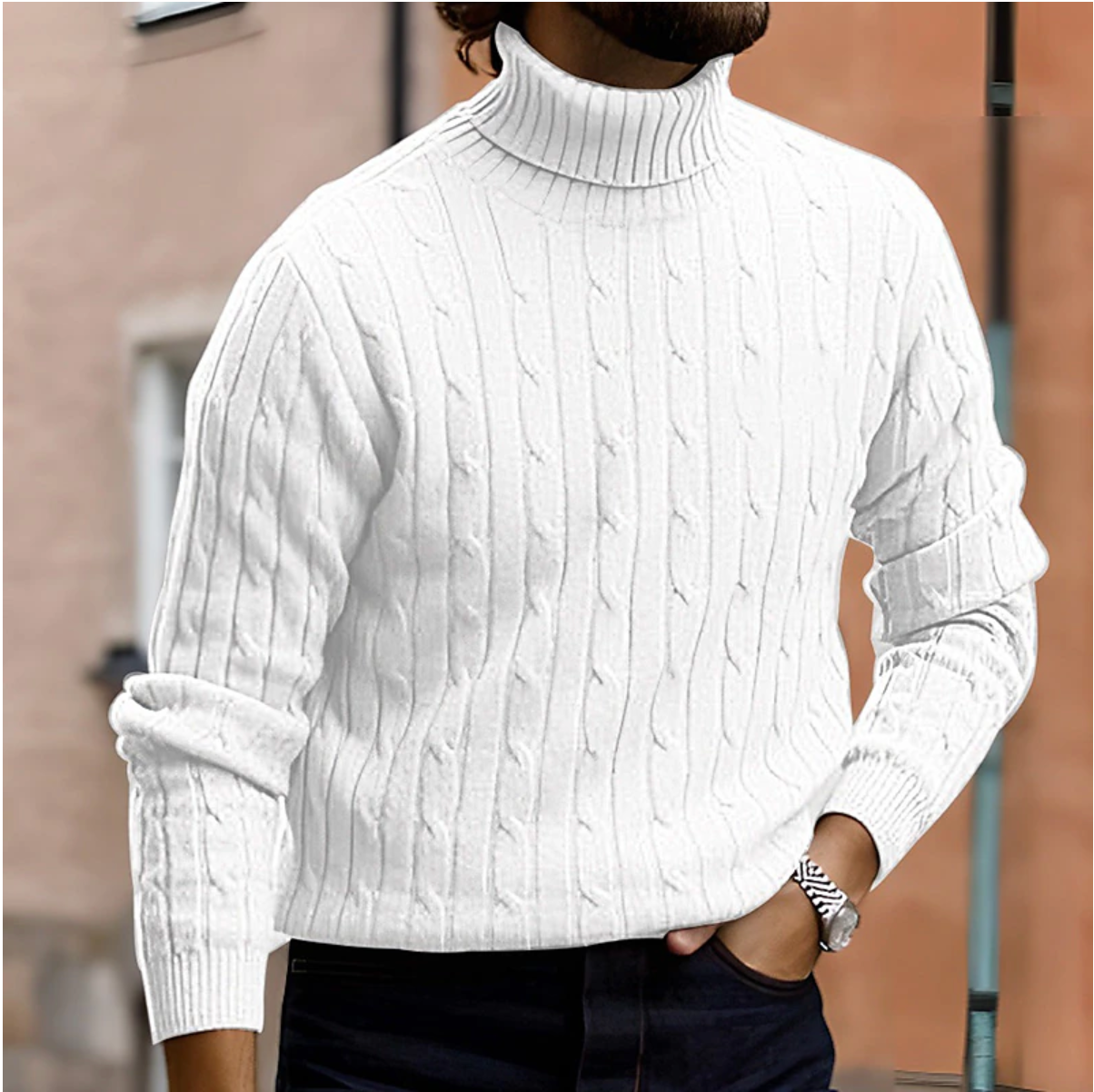 Men's Turtleneck Sweater – Stylish & Modern