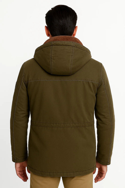 Herren Steppjacke – Wasserdicht mit Abnehmbarer Kapuze