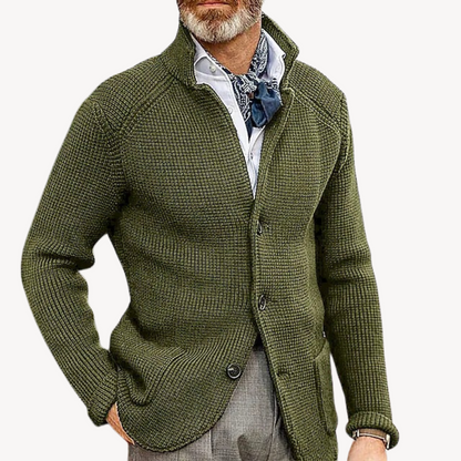 Herren Strickjacke aus Wolle – Cardigan mit Knöpfen