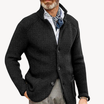 Herren Strickjacke aus Wolle – Cardigan mit Knöpfen