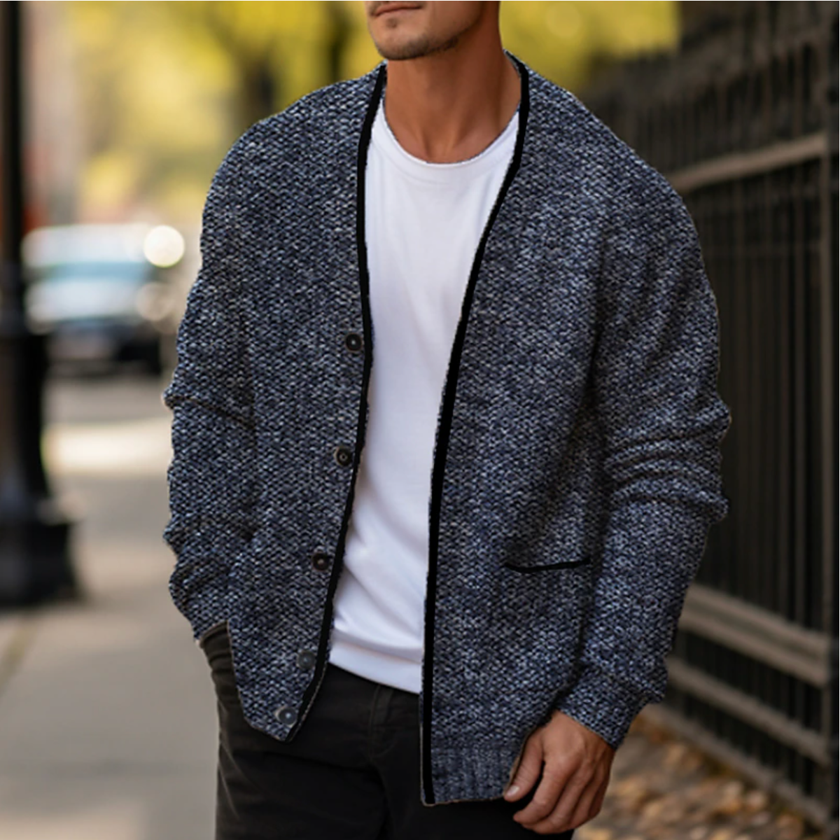 Herren Strickjacke – Cardigan für Herbst & Winter