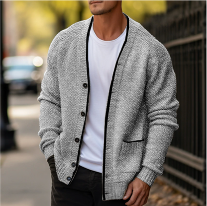 Men's knitted cardigan – Cardigan for autumn & winter