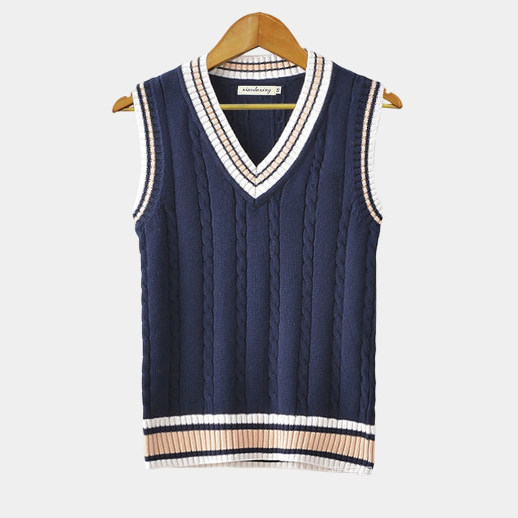 Herren Strickweste – Ärmelloser Pullover im Old Money Stil