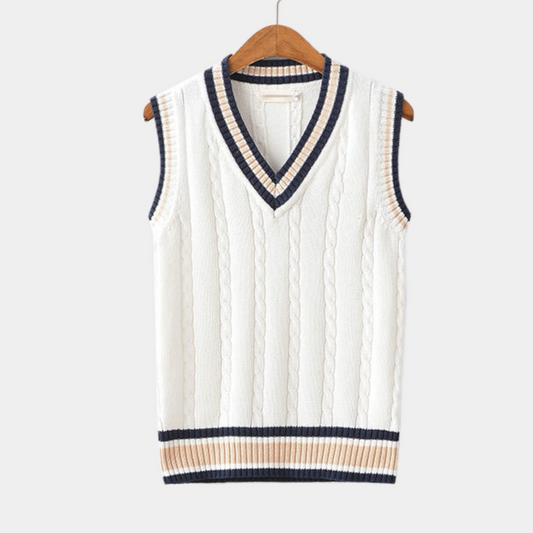 Herren Strickweste – Ärmelloser Pullover im Old Money Stil