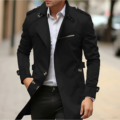 Herren Trenchcoat – Business Slim Fit – Klassischer Mantel