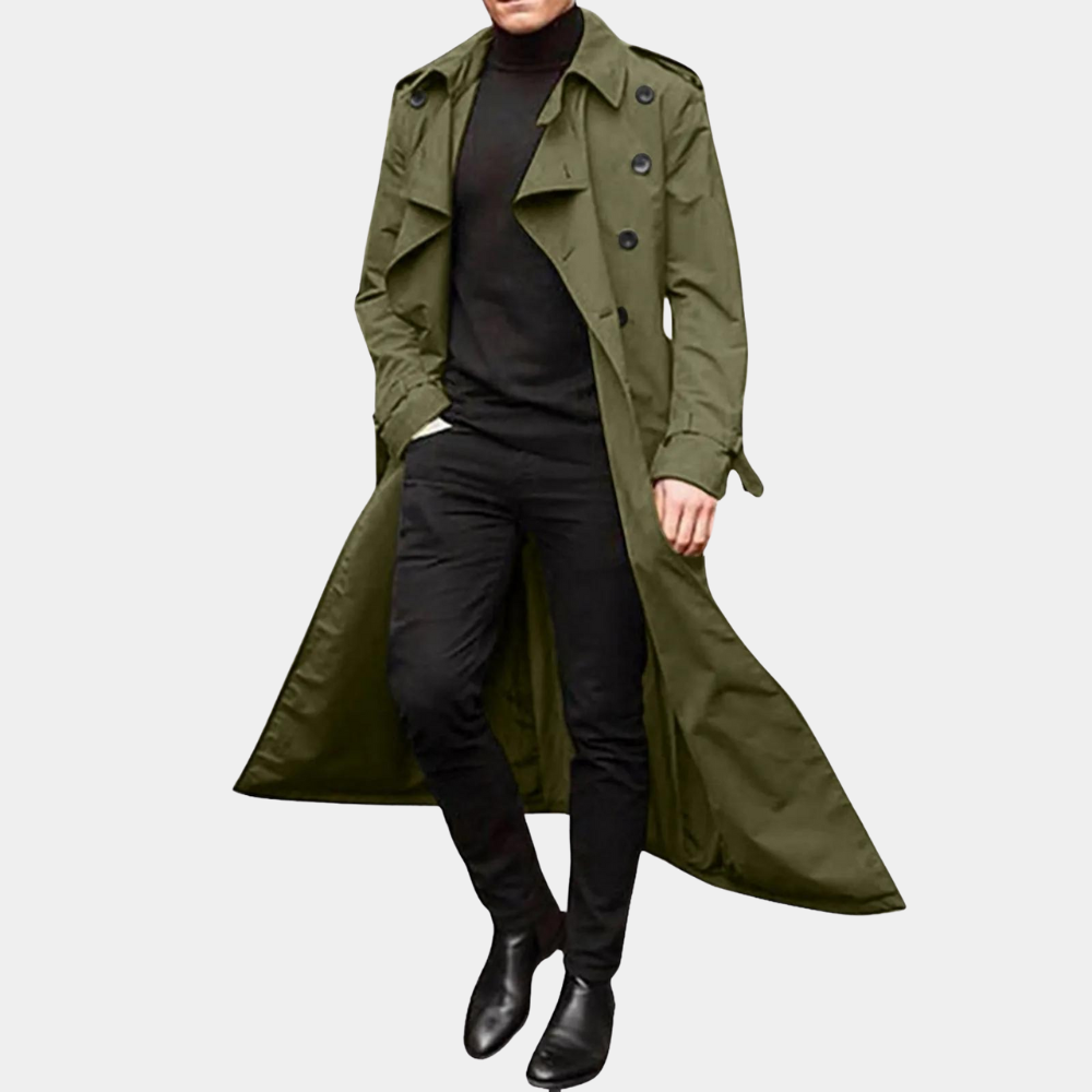 Herren Trenchcoat – Wasserabweisend & Casual Design