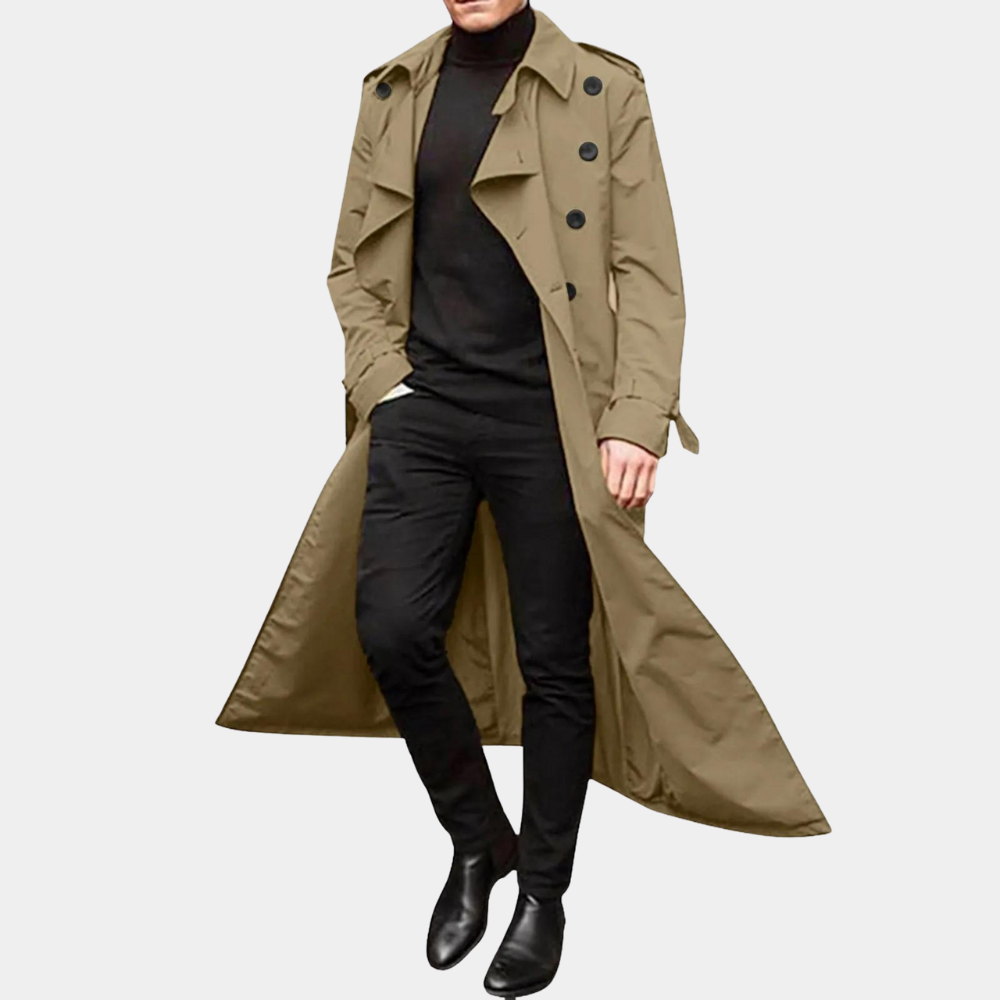 Herren Trenchcoat – Wasserabweisend & Casual Design