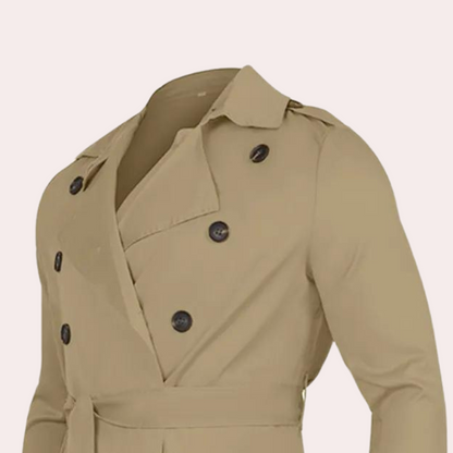 Herren Trenchcoat – Wasserabweisend & Casual Design