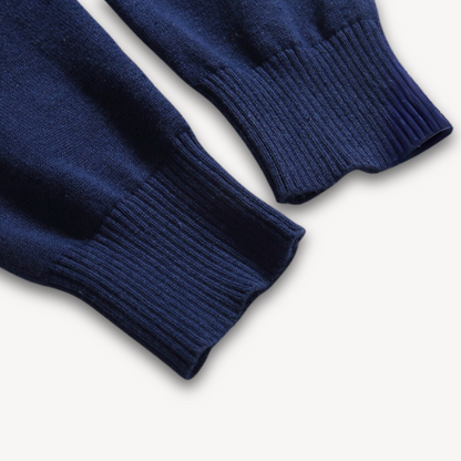 Men's V-neck Sweater – Cotton Blend, Slim Fit