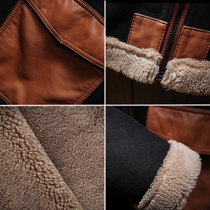 Herren Vintage Wildlederjacke – Warm & Stilvoll für Herbst und Winter