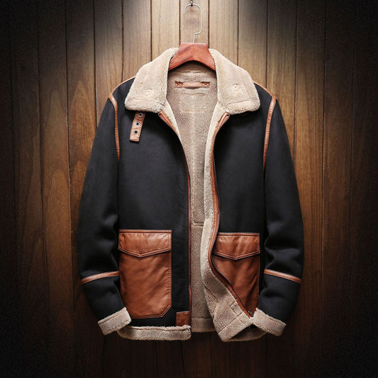 Herren Vintage Wildlederjacke – Warm & Stilvoll für Herbst und Winter