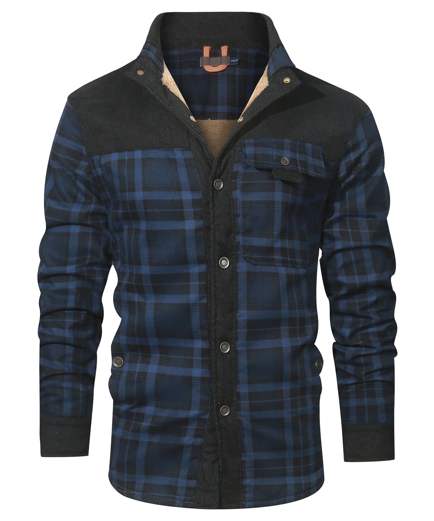 Herren warme Jacke mit Fellfutter – Bequem & Wintertauglich