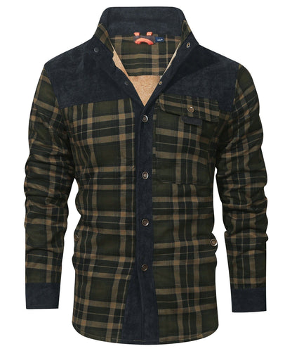 Herren warme Jacke mit Fellfutter – Bequem & Wintertauglich