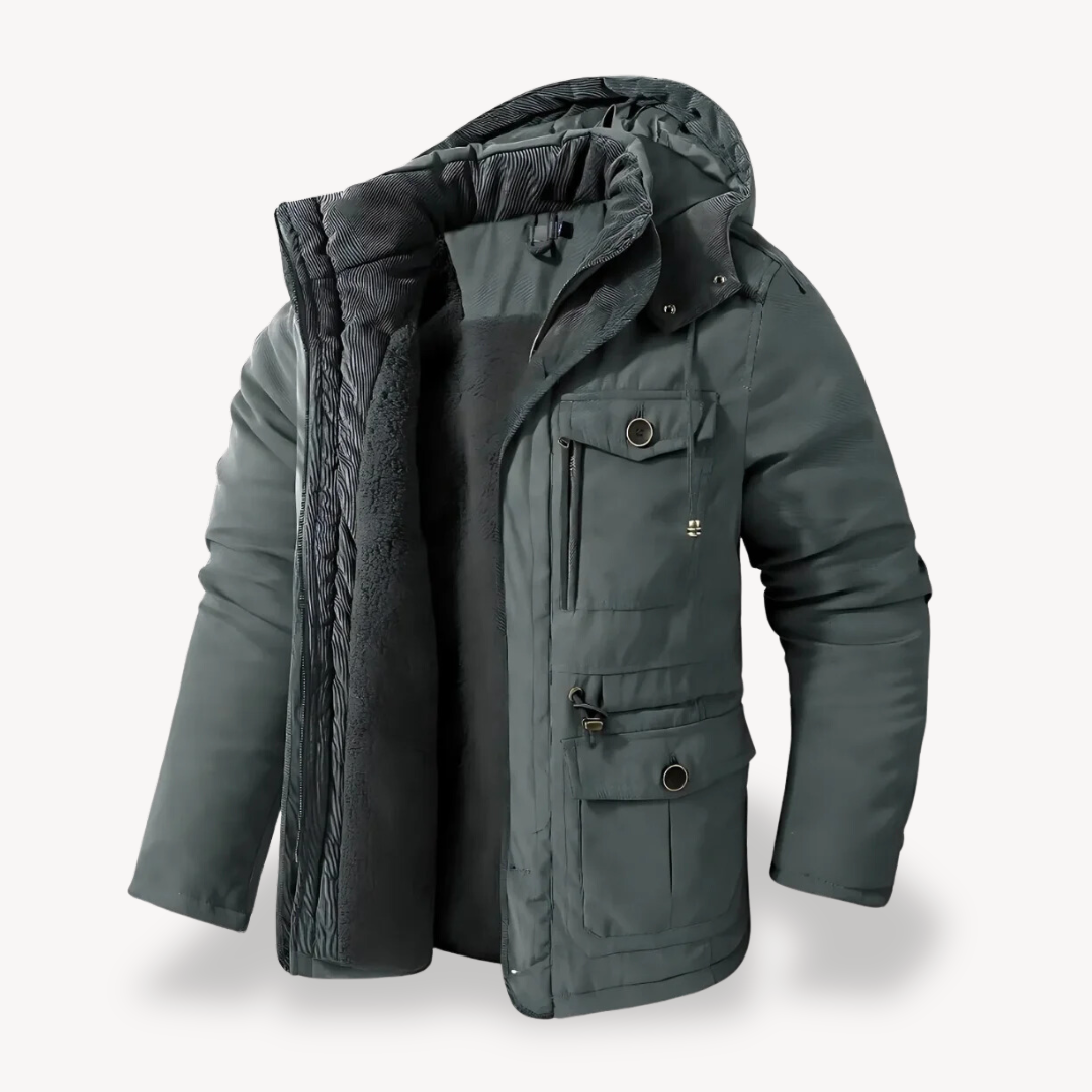 Herren Winter Parka – Wasserdichte Jacke mit Fellfutter
