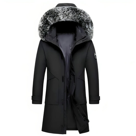 Herren Winterjacke mit Kapuze & Kunstfellkragen – Warm & Stylisch