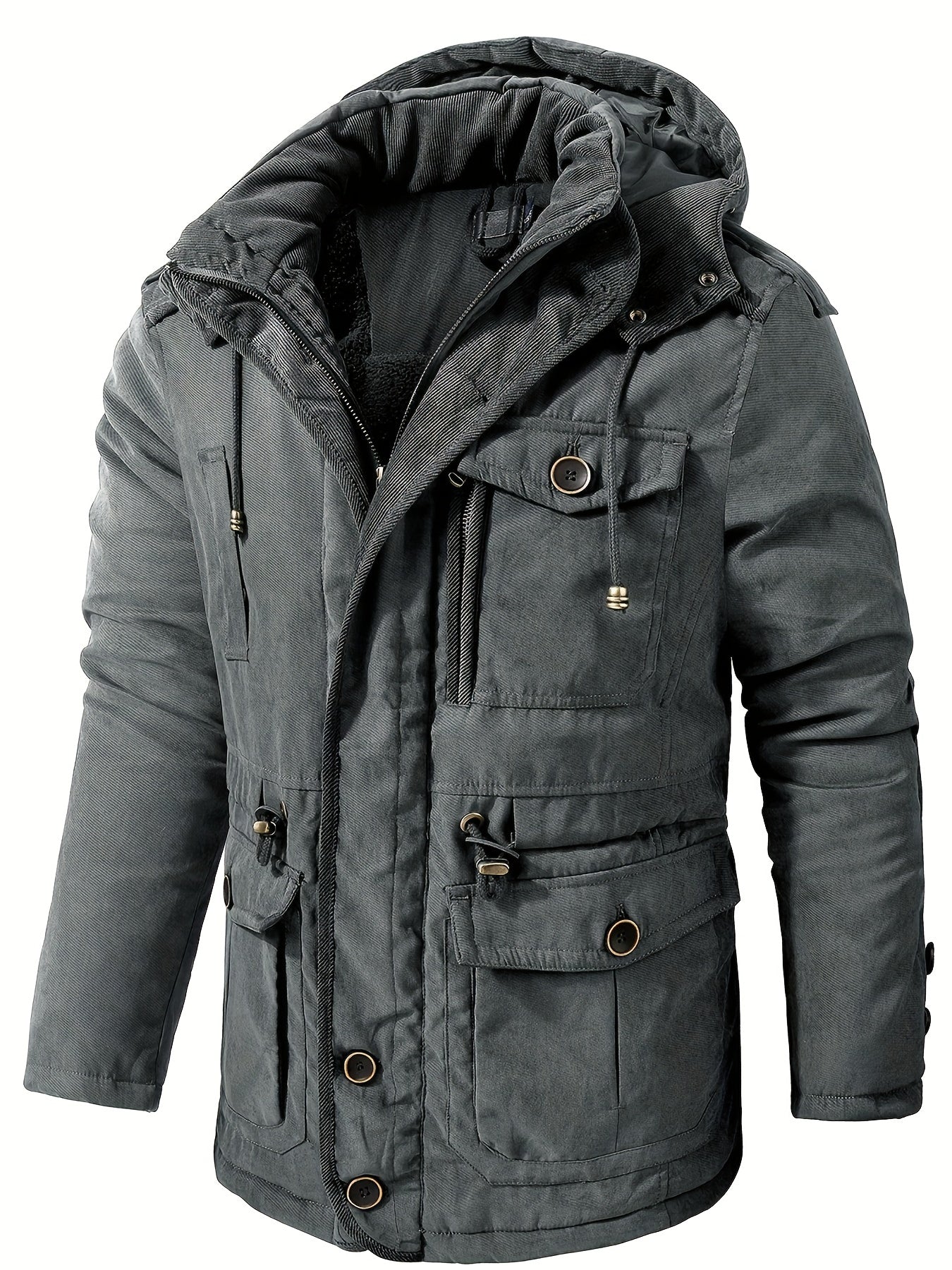 Men's winter jacket with hood – warm & comfortable