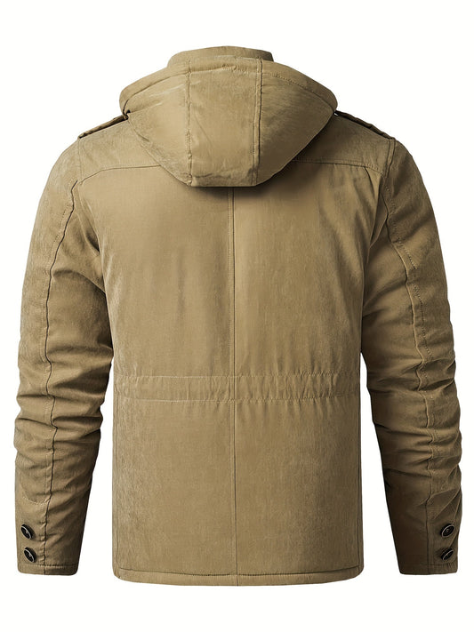 Men's winter jacket with hood – warm & comfortable