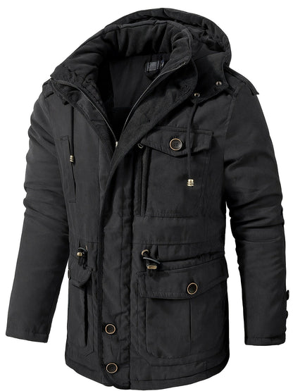 Men's winter jacket with hood – warm & comfortable