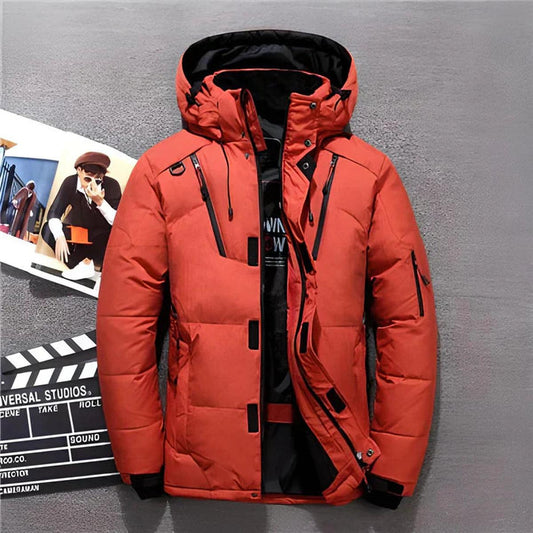 Herren Winterjacke mit Kapuze – Wasserabweisend & Gefüttert