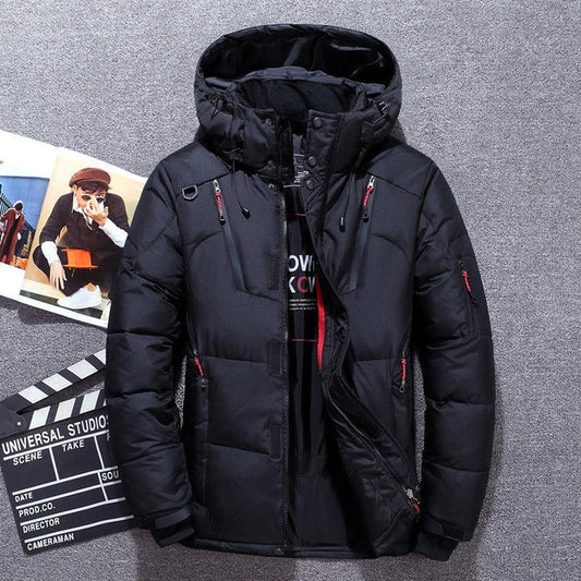 Herren Winterjacke mit Kapuze – Wasserabweisend & Gefüttert