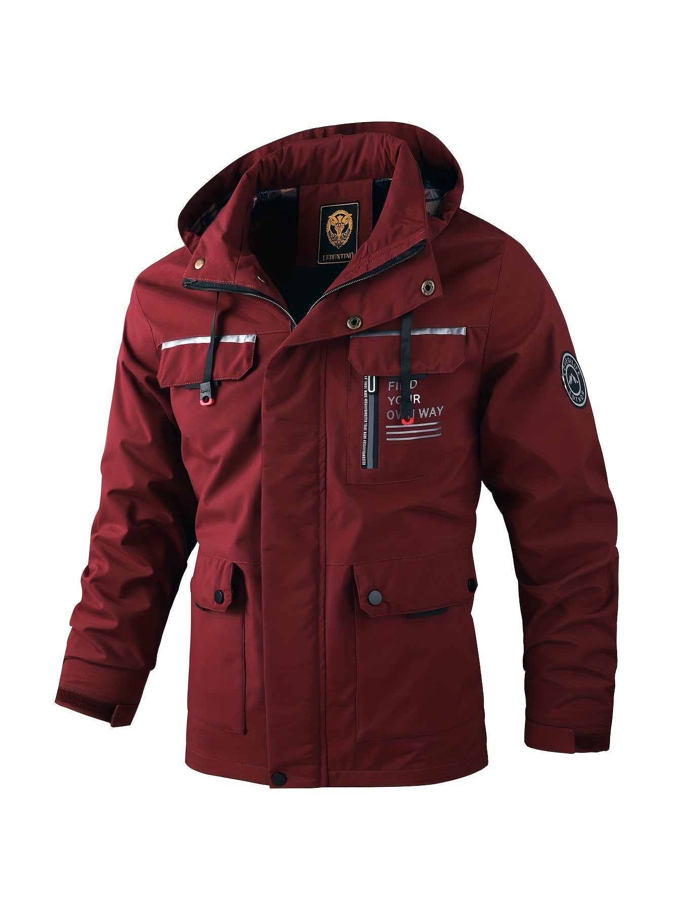 Men's winter jacket with hood – waterproof and warm