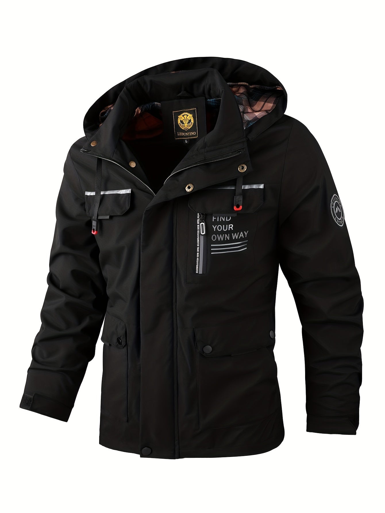Men's winter jacket with hood – waterproof and warm