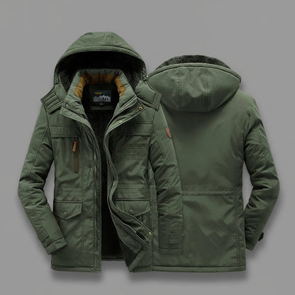 Herren Winterparka – Gefüttert mit Fleece & Kapuze