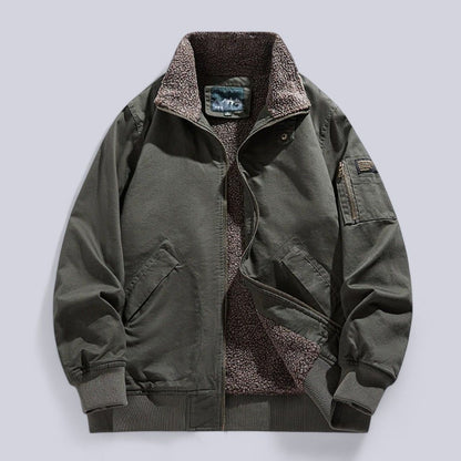 Herren Wollgefütterte warme Jacke – Winddicht & Bequem