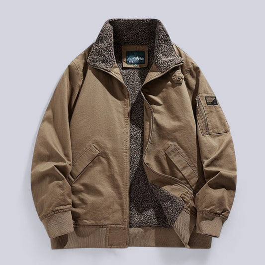 Herren Wollgefütterte warme Jacke – Winddicht & Bequem