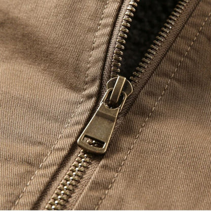 Herren Wollgefütterte warme Jacke – Winddicht & Bequem